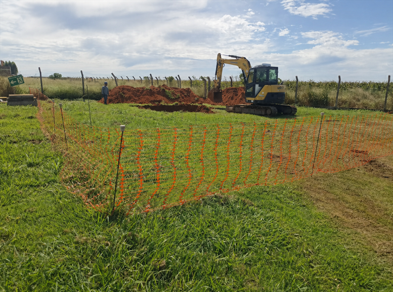 Frente de obra em andamento